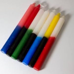 Pacote de Velas Palito com 8 unidades - Bicolores